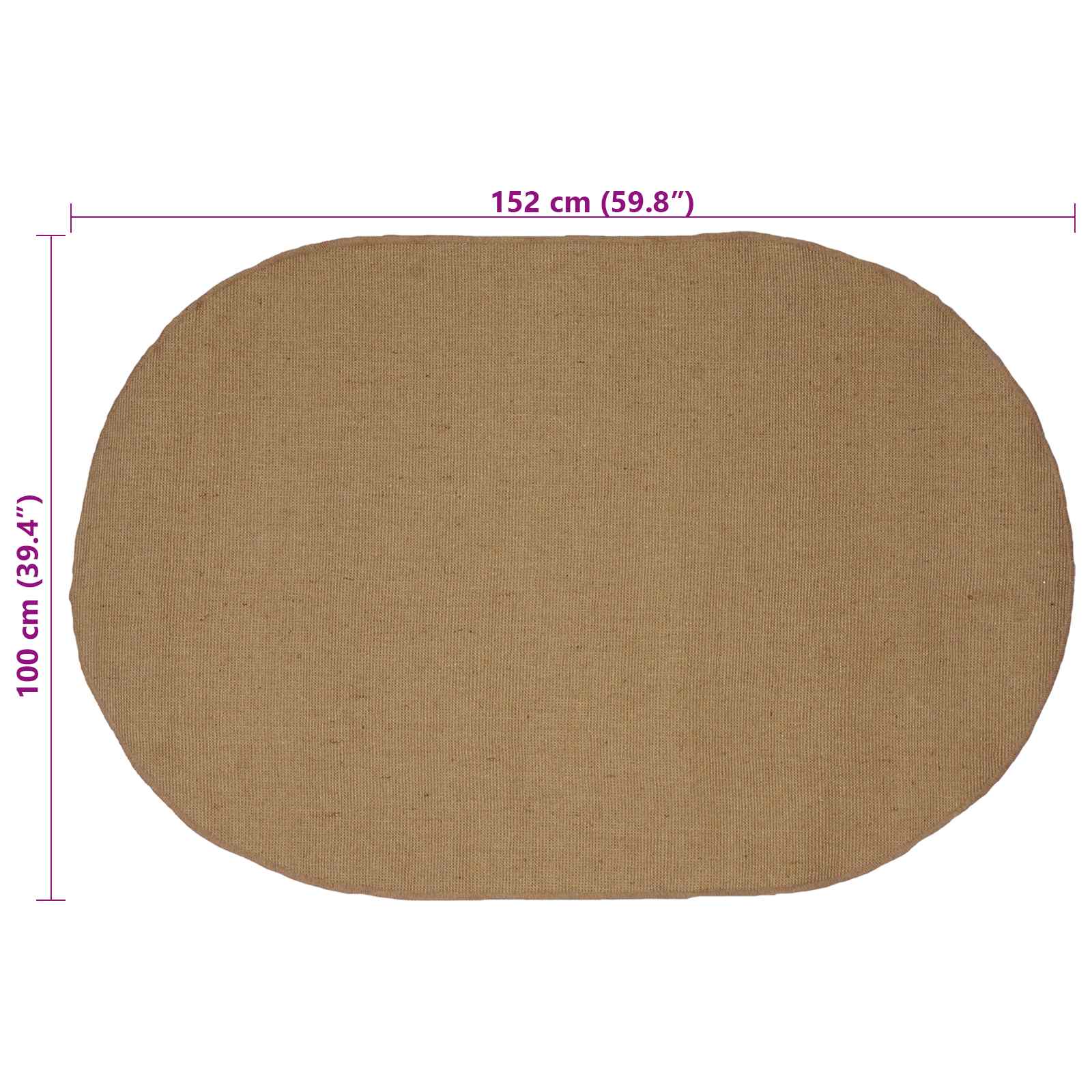 vidaXL Dywany pokojowe naturalny 100 x 152 cm Juta