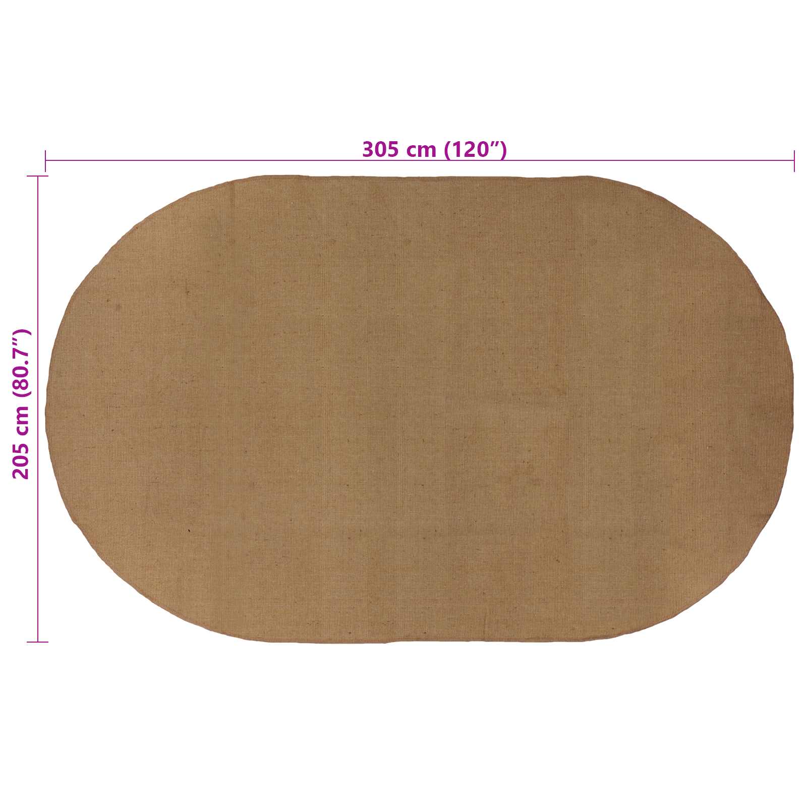 vidaXL Dywany pokojowe naturalny 205 x 305 cm Juta