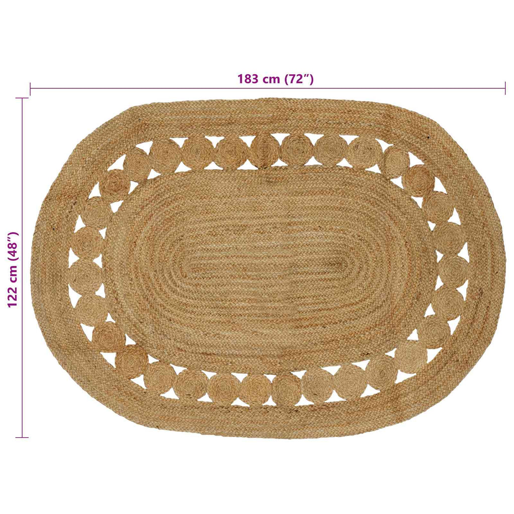 vidaXL Dywany pokojowe naturalny 122 x 183 cm Juta