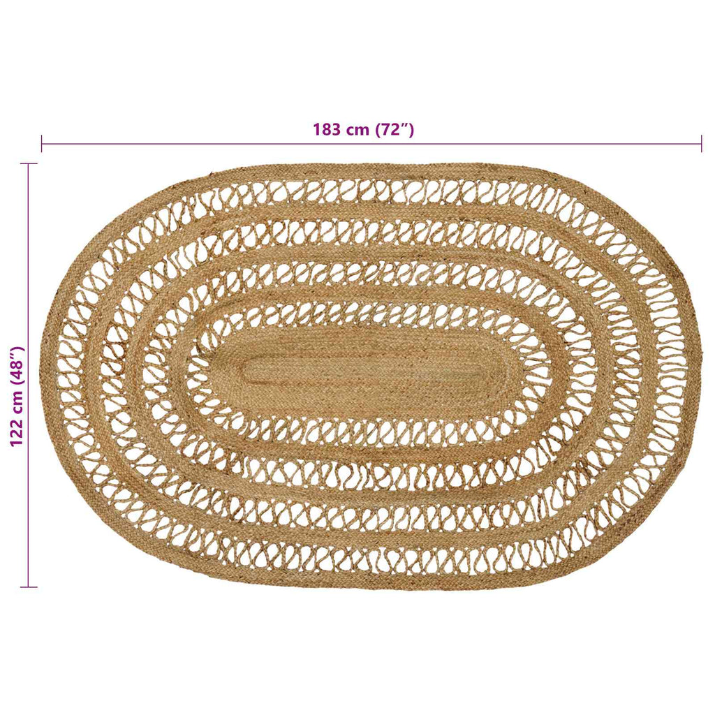 vidaXL Dywany pokojowe naturalny 122 x 183 cm Juta