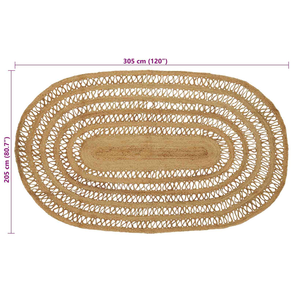 vidaXL Dywany pokojowe naturalny 205 x 305 cm Juta