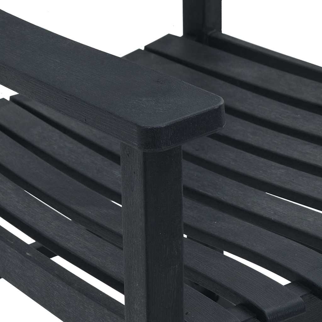 vidaXL Fotel bujany Czarny 84 x 65 x 114 cm żywica