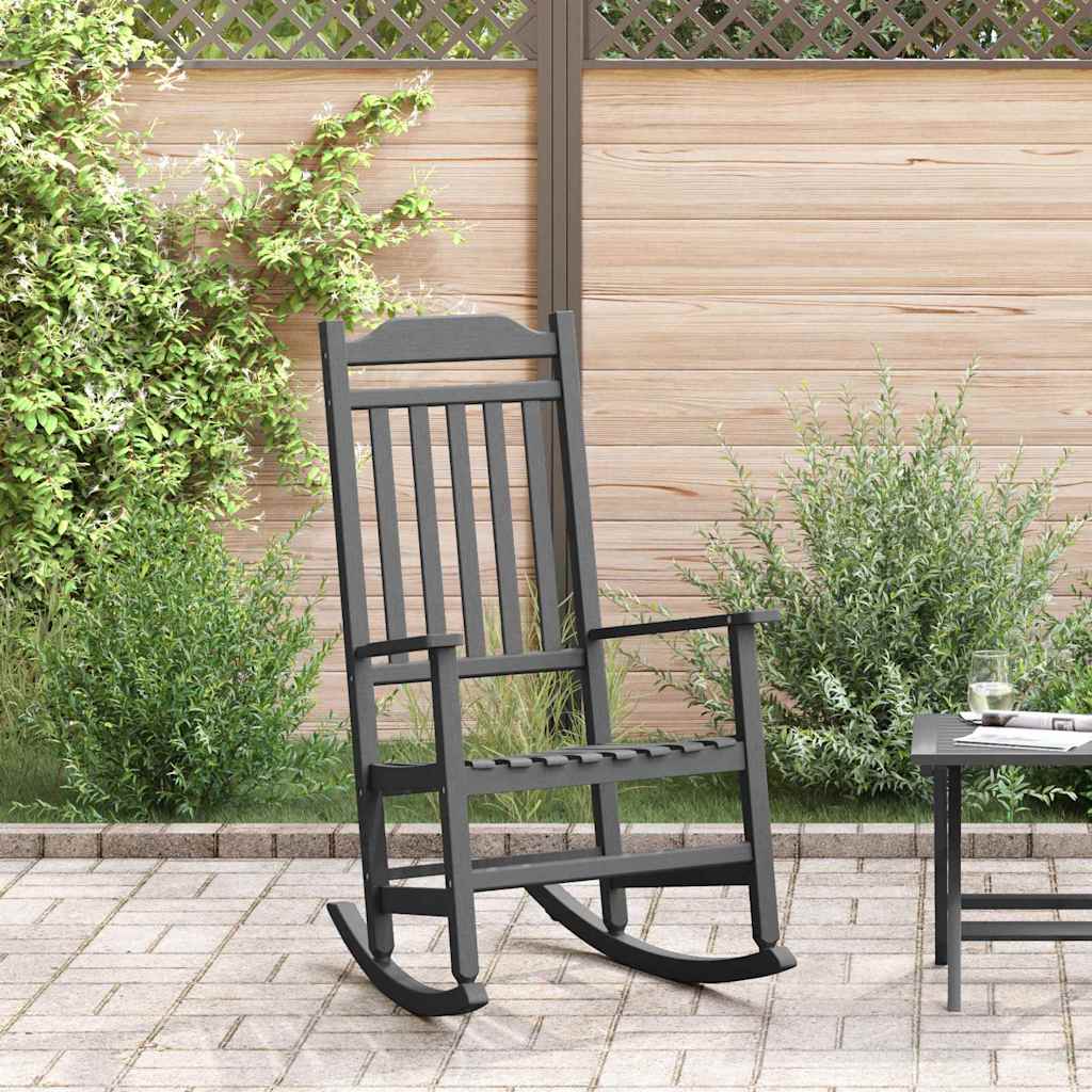 vidaXL Fotel bujany Czarny 84 x 65 x 114 cm żywica