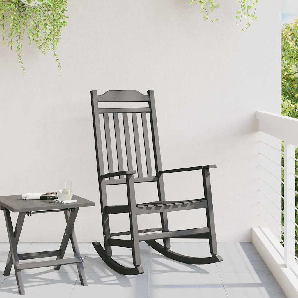 vidaXL Fotel bujany Czarny 84 x 65 x 114 cm żywica