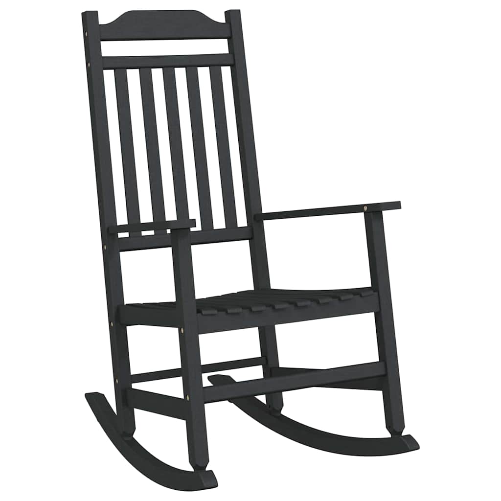 vidaXL Fotel bujany Czarny 84 x 65 x 114 cm żywica
