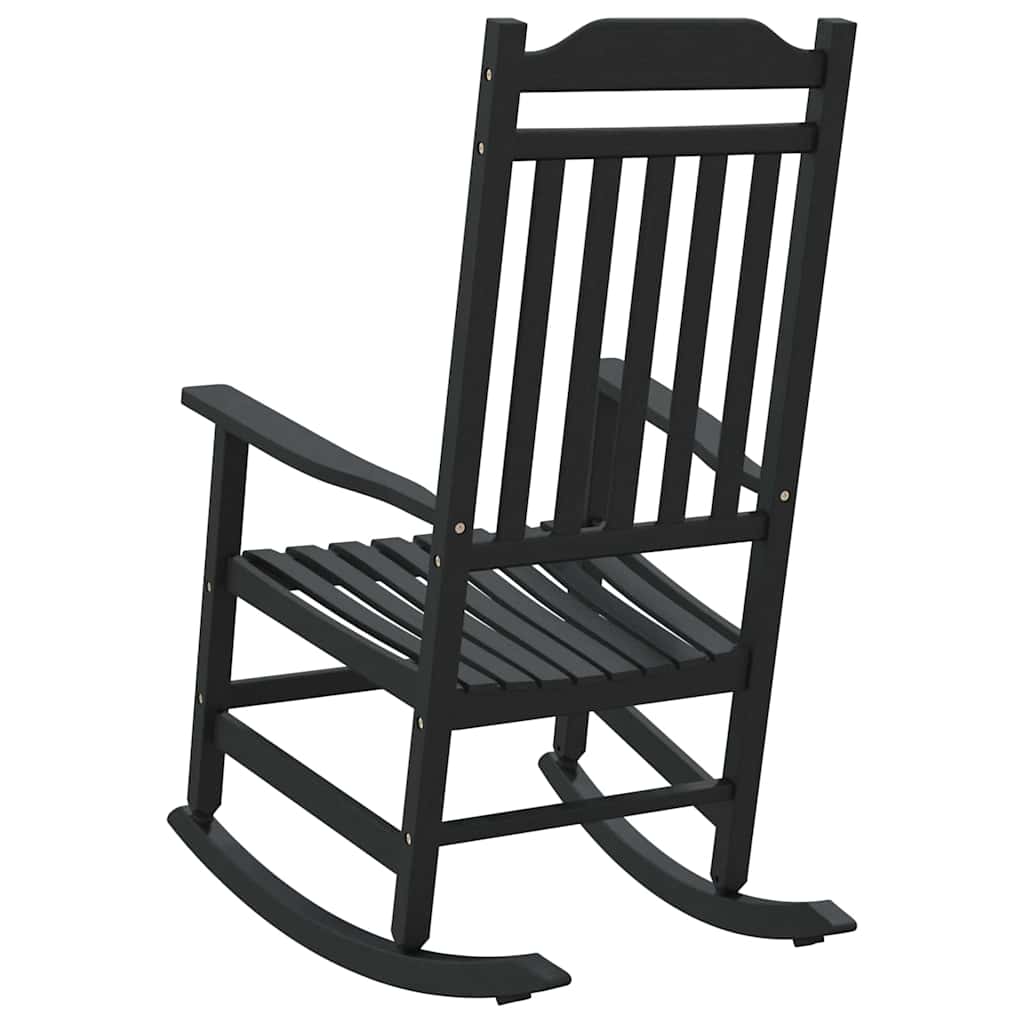 vidaXL Fotel bujany Czarny 84 x 65 x 114 cm żywica