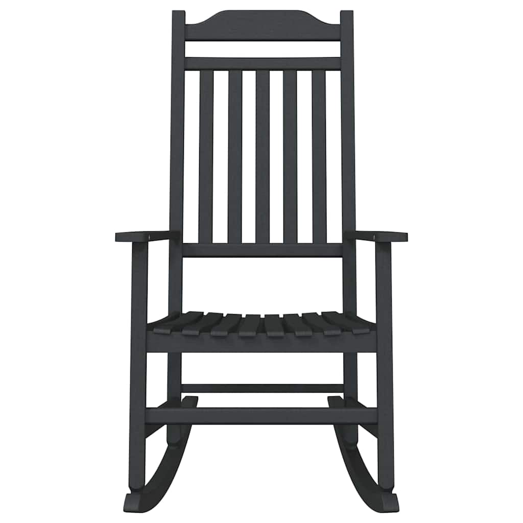 vidaXL Fotel bujany Czarny 84 x 65 x 114 cm żywica