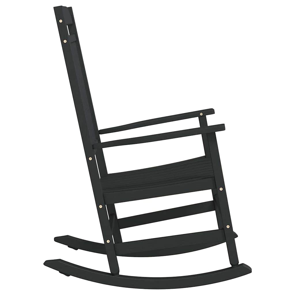 vidaXL Fotel bujany Czarny 84 x 65 x 114 cm żywica