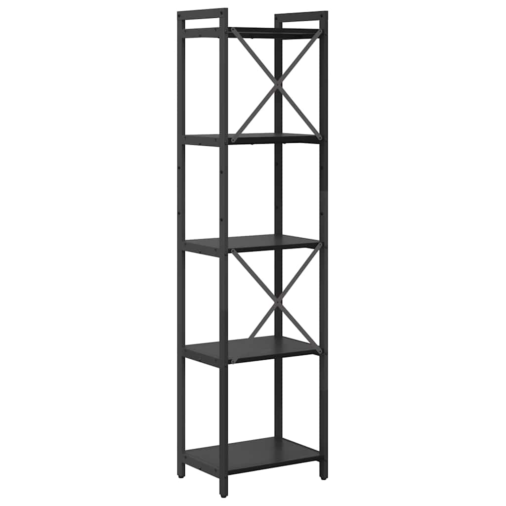 vidaXL Półka na książki Czarny Dąb 40 x 30 x 155 cm
