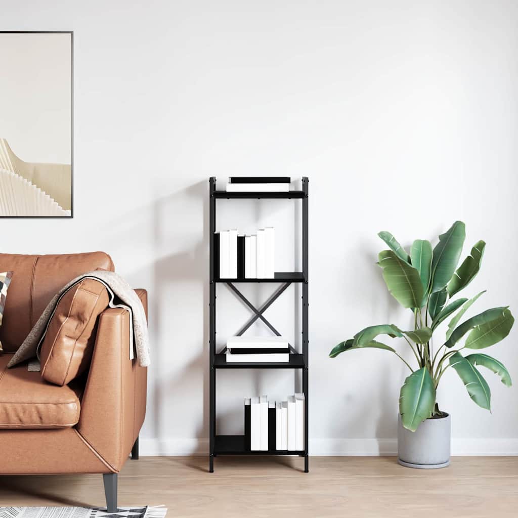 vidaXL Półka na książki Czarny Dąb 40 x 30 x 119 cm