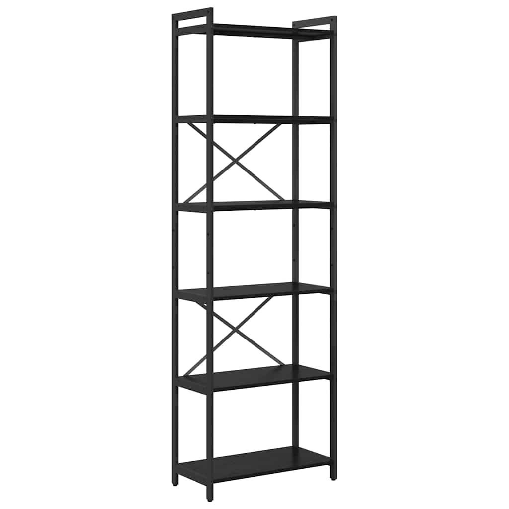 vidaXL Półka na książki Czarny Dąb 60 x 30 x 189,5 cm
