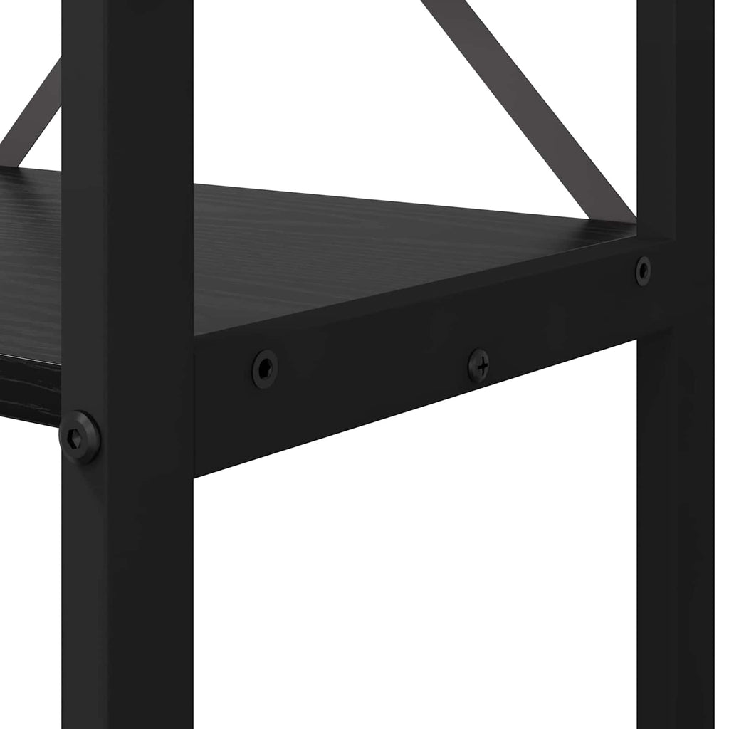 vidaXL Półka na książki Czarny Dąb 60 x 30 x 155 cm