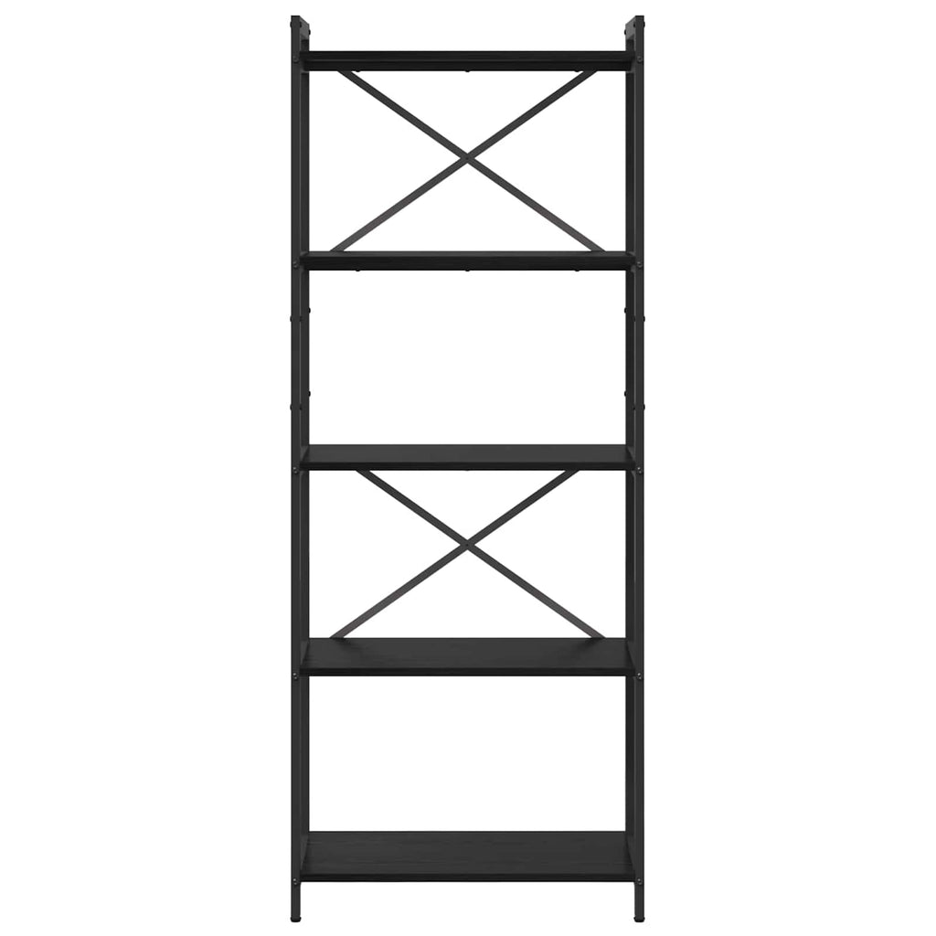 vidaXL Półka na książki Czarny Dąb 60 x 30 x 155 cm