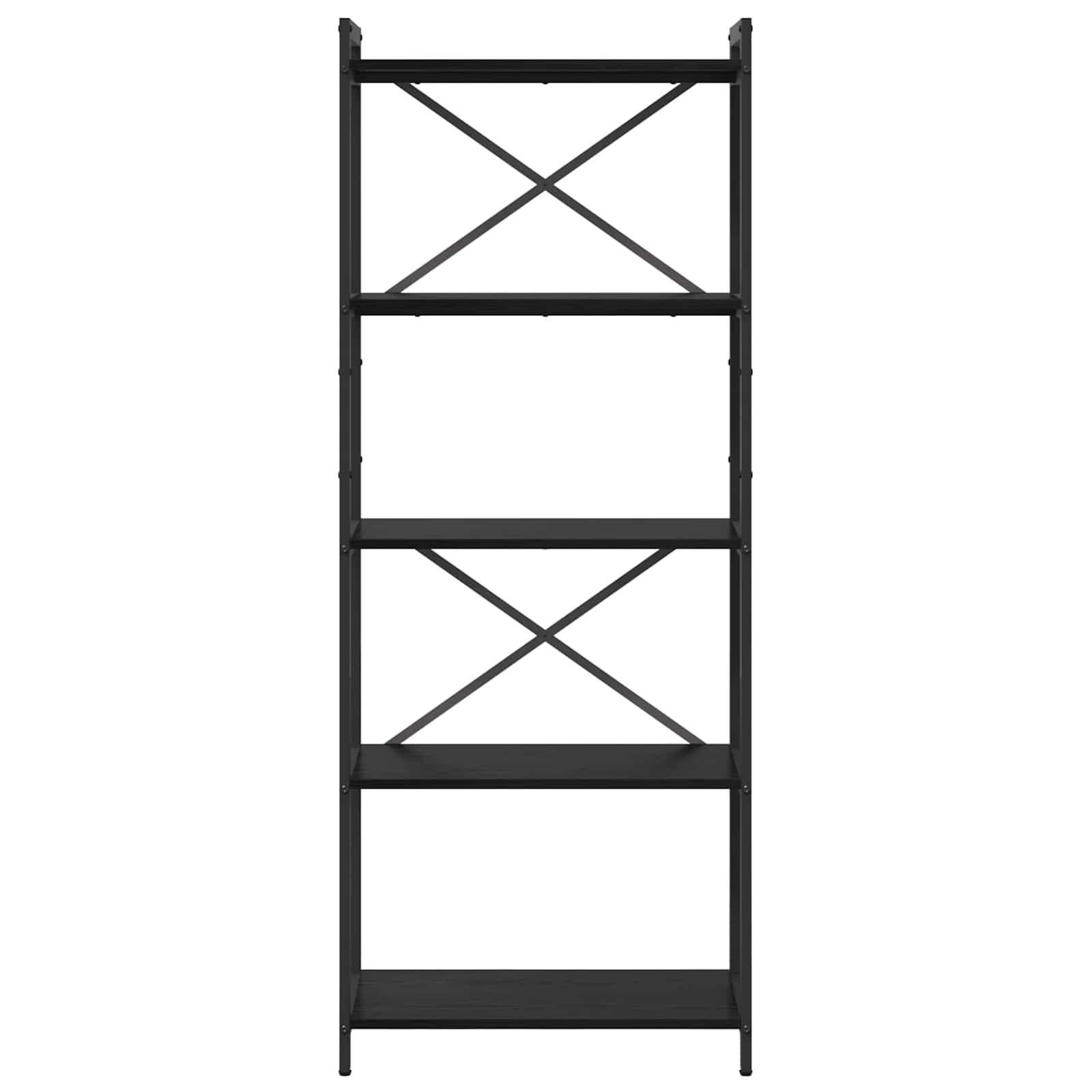 vidaXL Półka na książki Czarny Dąb 60 x 30 x 155 cm