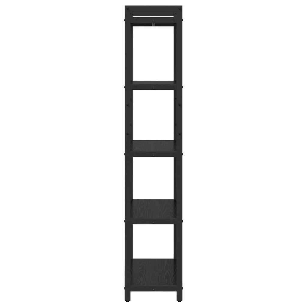 vidaXL Półka na książki Czarny Dąb 60 x 30 x 155 cm