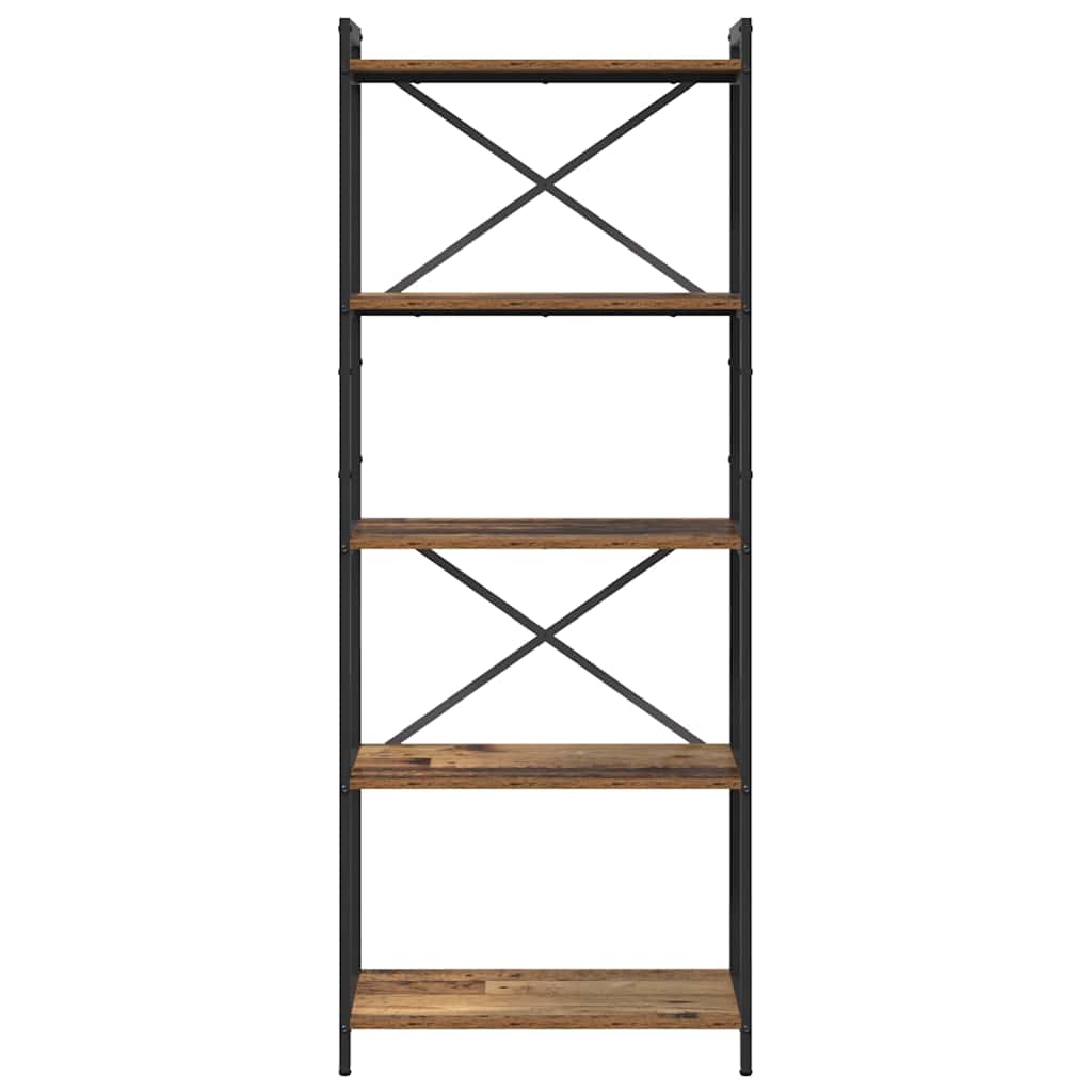 vidaXL Półka na książki Stare drewno 60 x 30 x 155 cm
