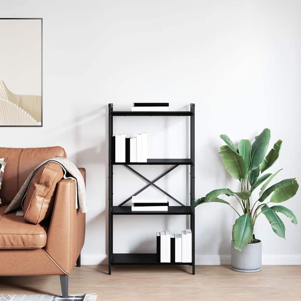 vidaXL Półka na książki Czarny Dąb 60 x 30 x 120 cm