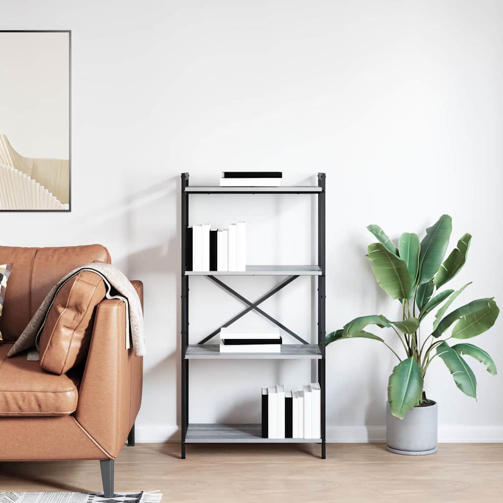 vidaXL Półka na książki Szary dąb sonoma 60 x 30 x 120 cm