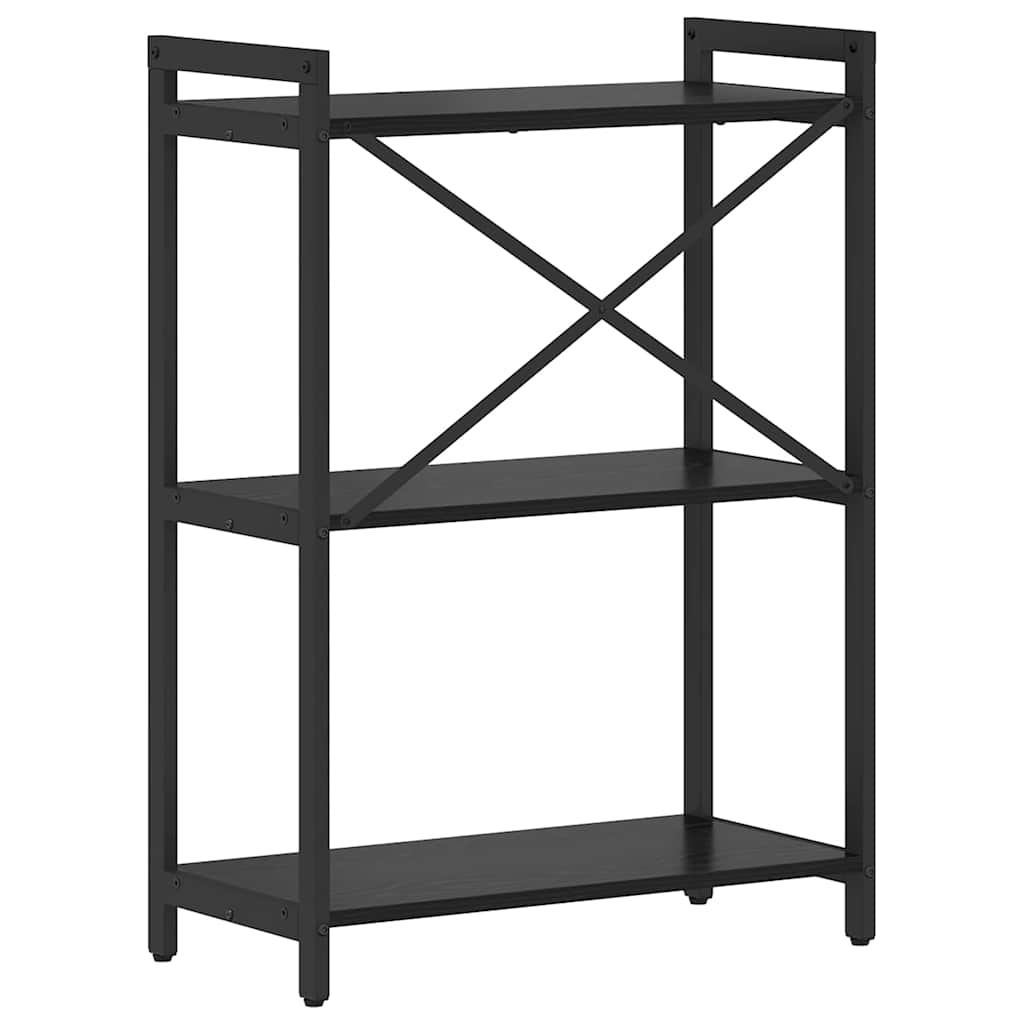 vidaXL Półka na książki Czarny Dąb 60 x 30 x 85 cm