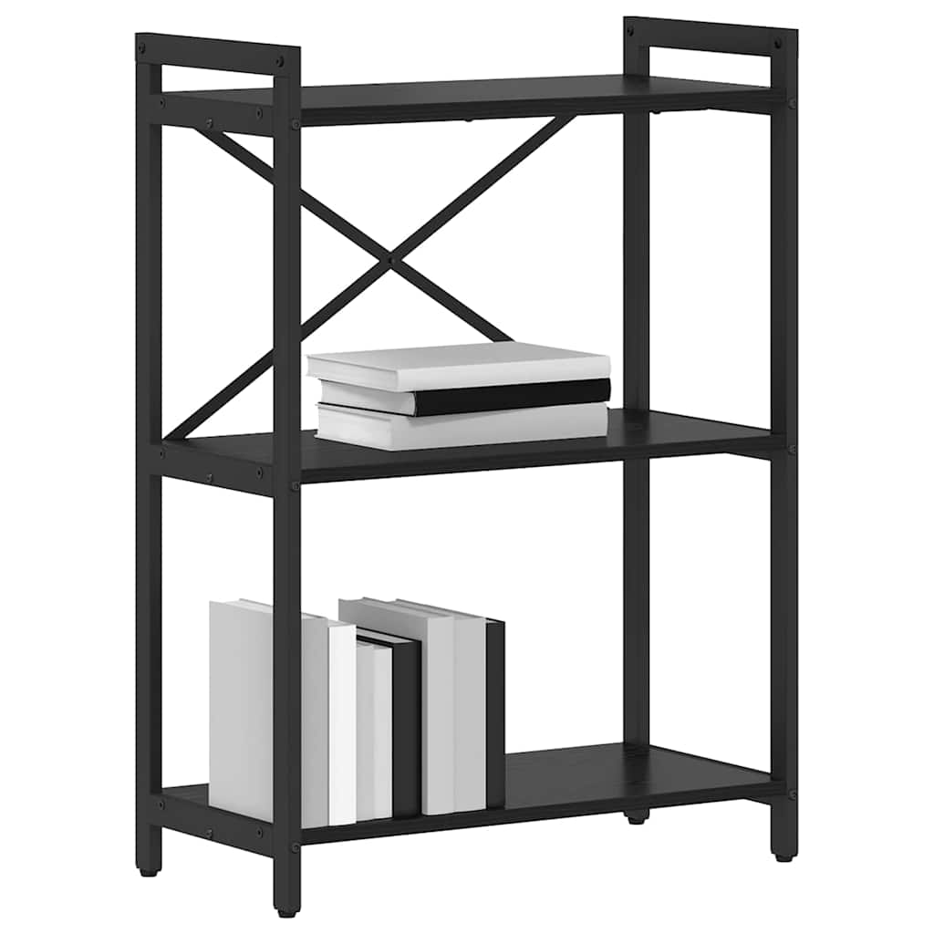 vidaXL Półka na książki Czarny Dąb 60 x 30 x 85 cm