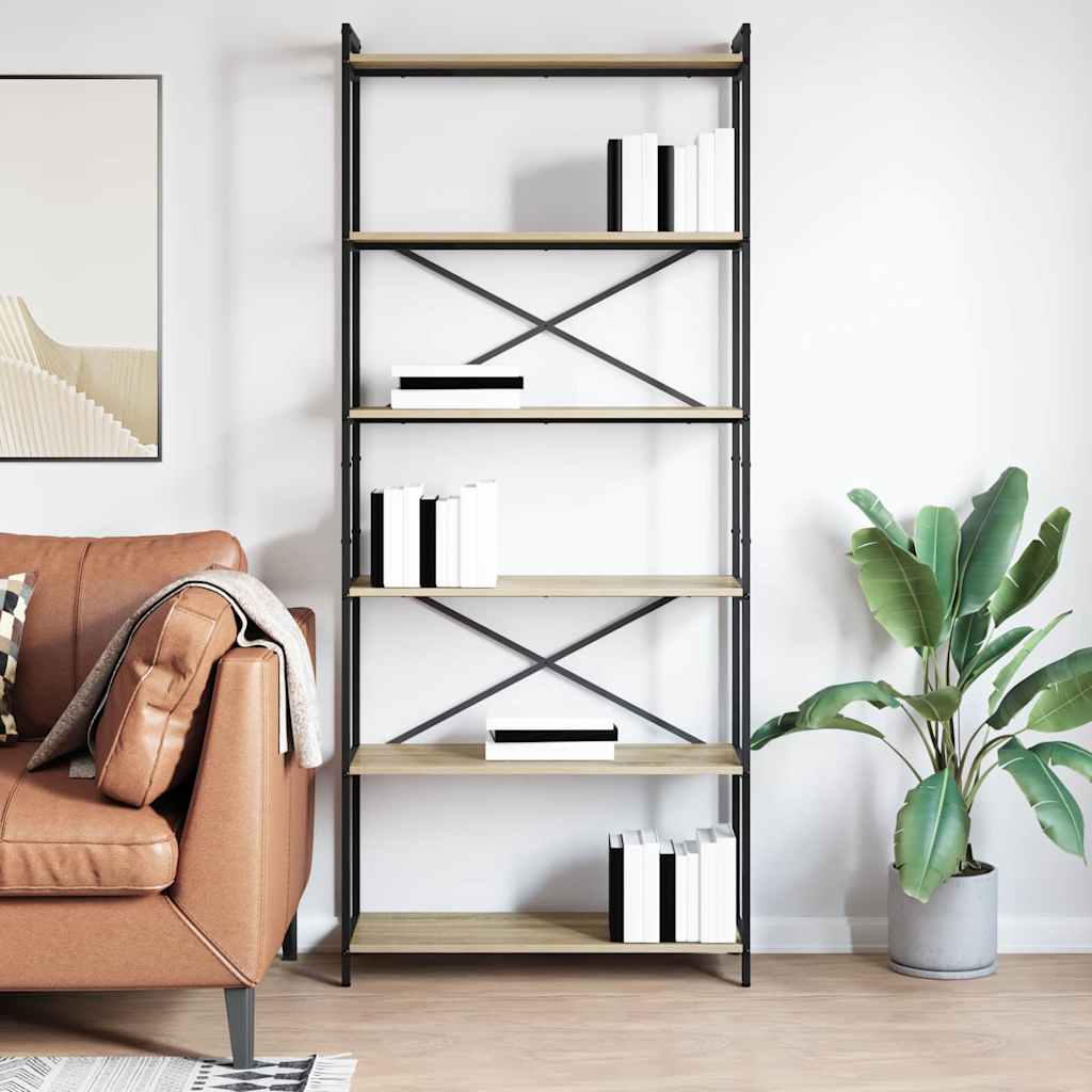vidaXL Półka na książki Dąb Sonoma 80 x 30 x 189,5 cm