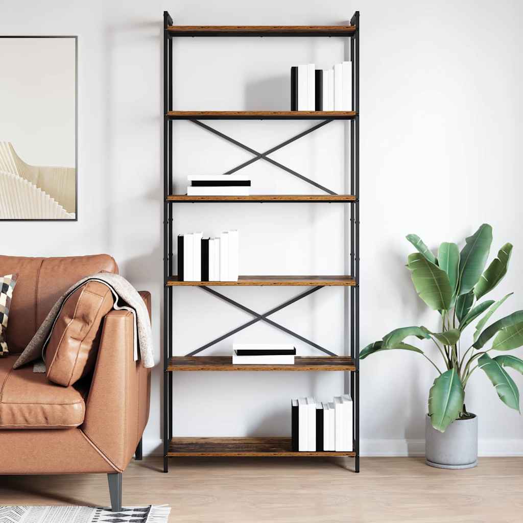vidaXL Półka na książki Stare drewno 80 x 30 x 189,5 cm