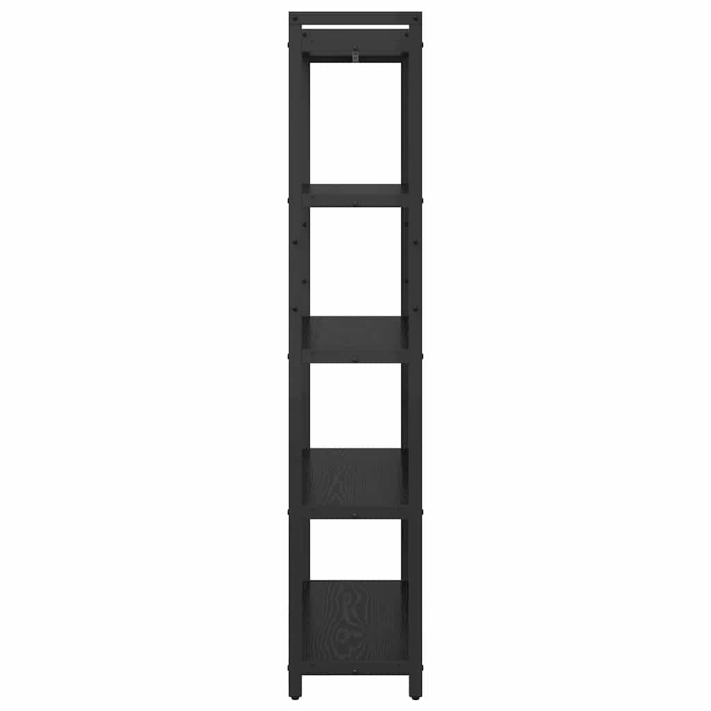 vidaXL Półka na książki Czarny Dąb 80 x 30 x 155 cm