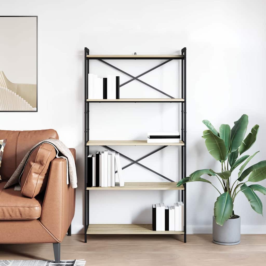 vidaXL Półka na książki Dąb Sonoma 80 x 30 x 155 cm
