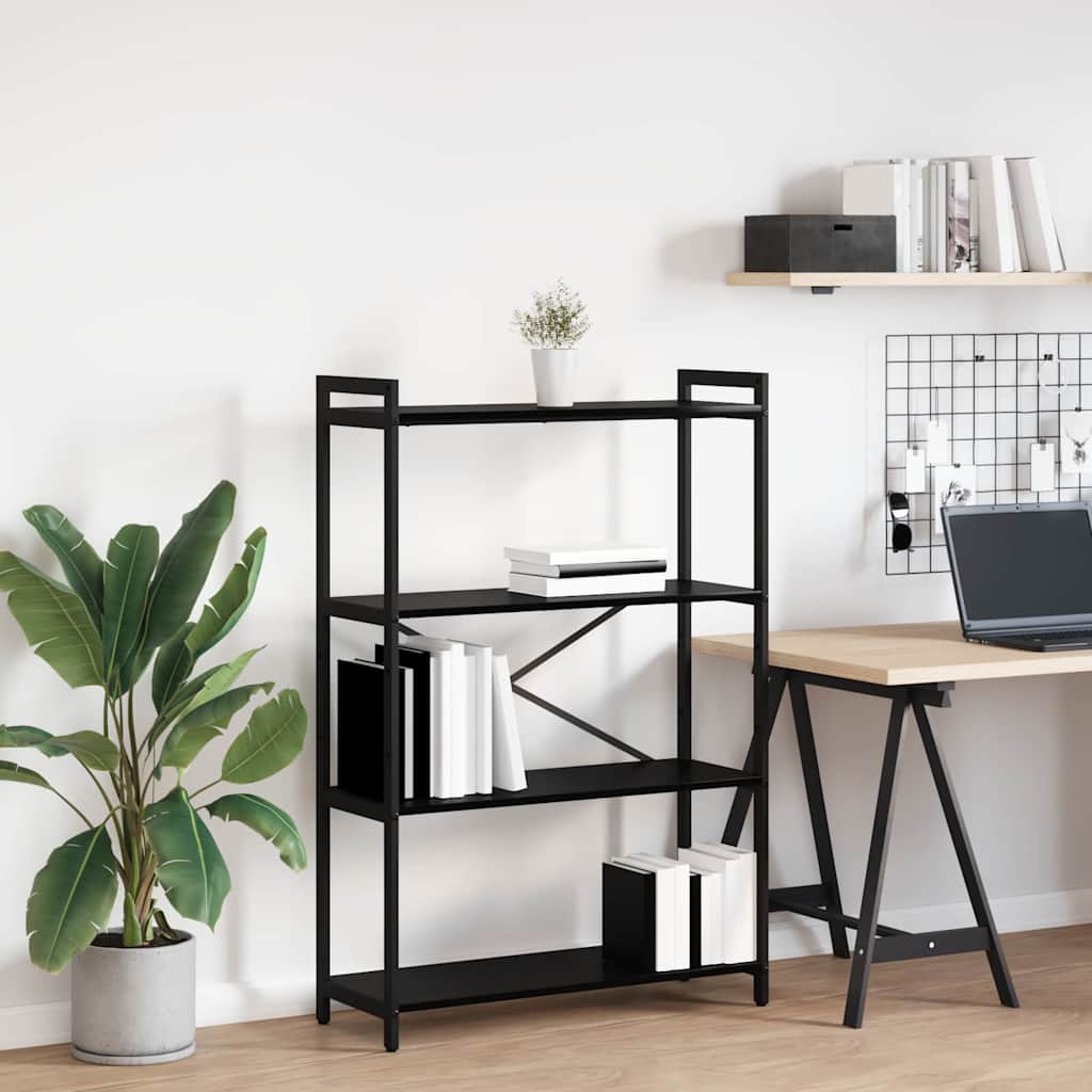vidaXL Półka na książki Czarny Dąb 80 x 30 x 120 cm