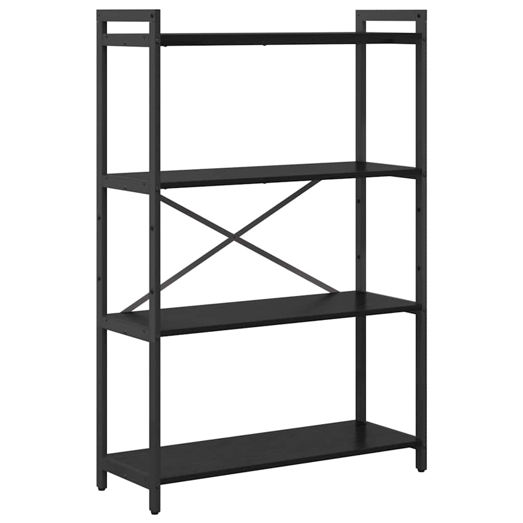vidaXL Półka na książki Czarny Dąb 80 x 30 x 120 cm