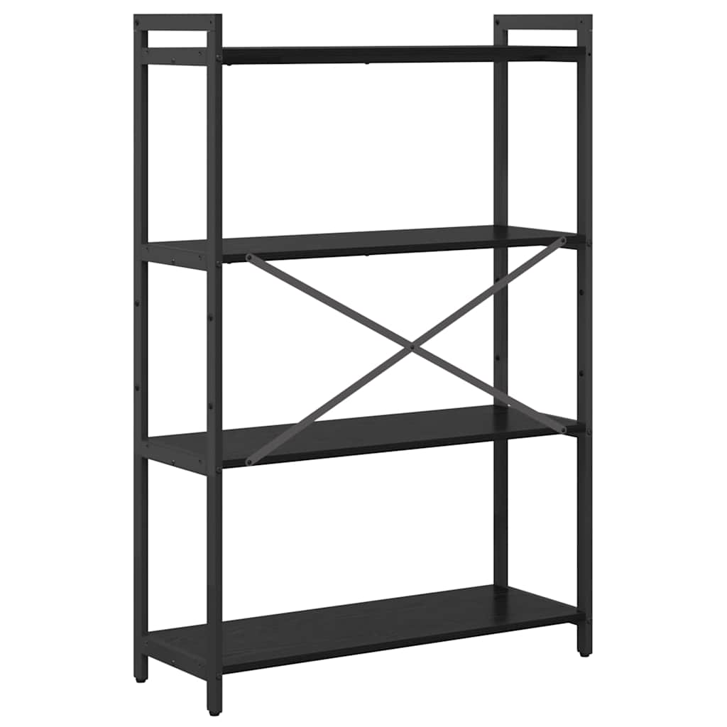 vidaXL Półka na książki Czarny Dąb 80 x 30 x 120 cm