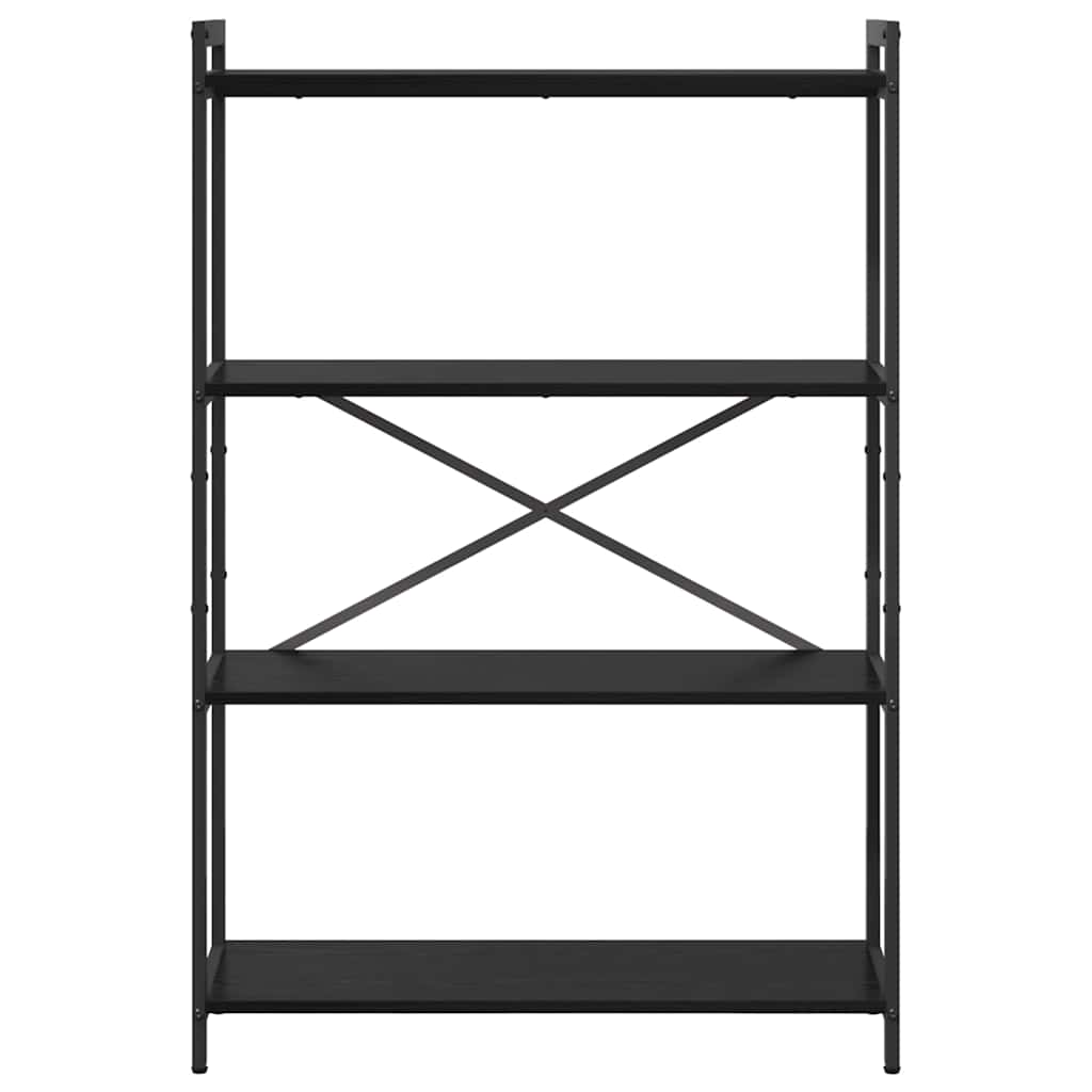 vidaXL Półka na książki Czarny Dąb 80 x 30 x 120 cm
