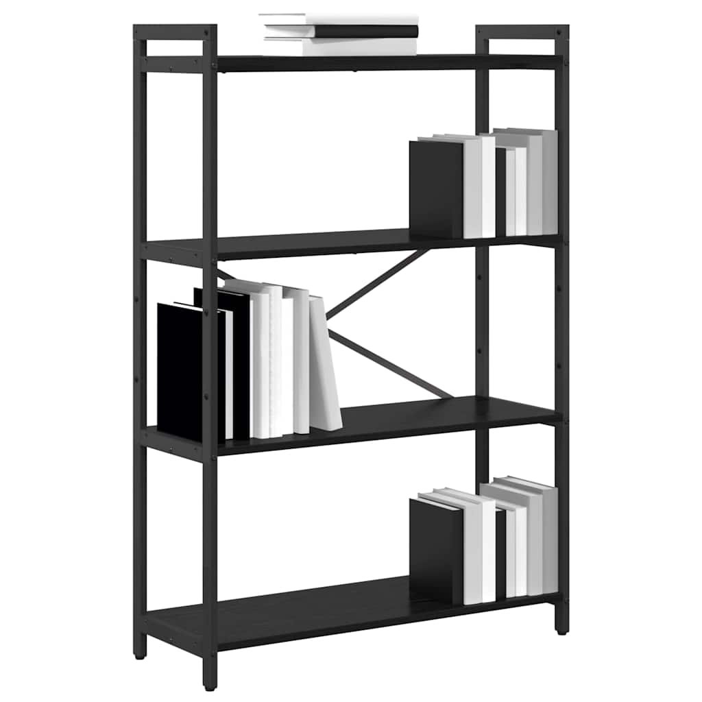 vidaXL Półka na książki Czarny Dąb 80 x 30 x 120 cm