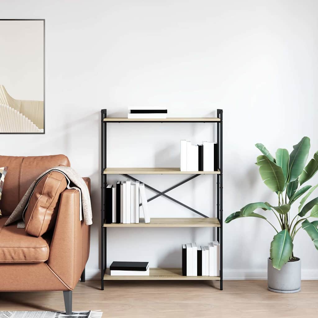 vidaXL Półka na książki Dąb Sonoma 80 x 30 x 120 cm