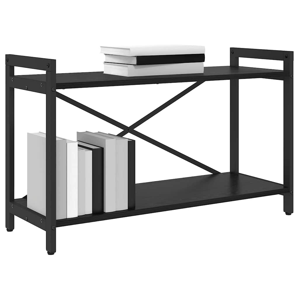 vidaXL Półka na książki Czarny Dąb 80 x 30 x 50 cm