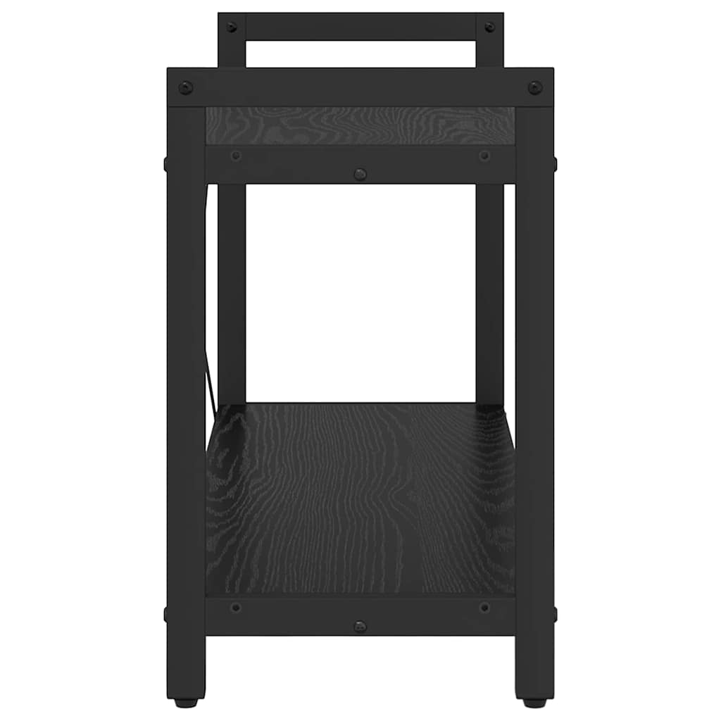 vidaXL Półka na książki Czarny Dąb 80 x 30 x 50 cm