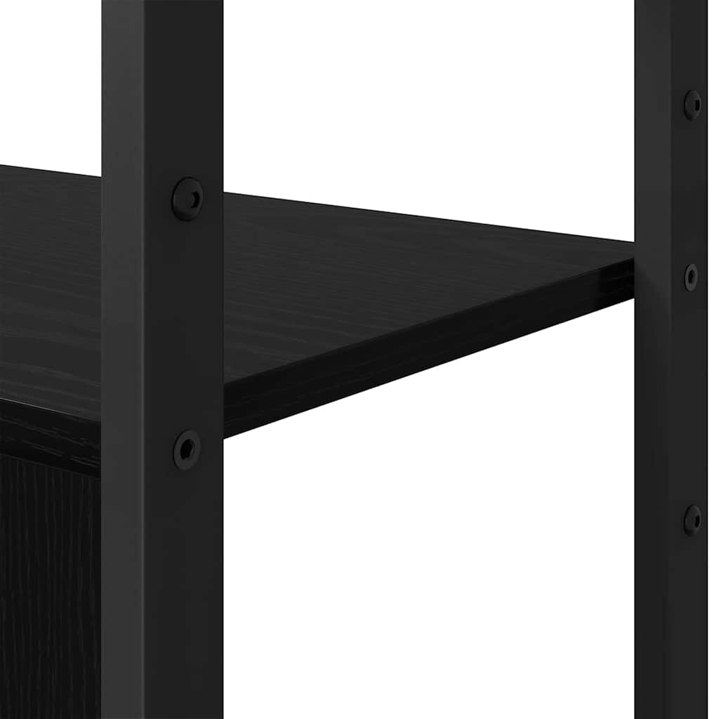 vidaXL Półka na książki Czarny Dąb 80 x 30 x 155,5 cm