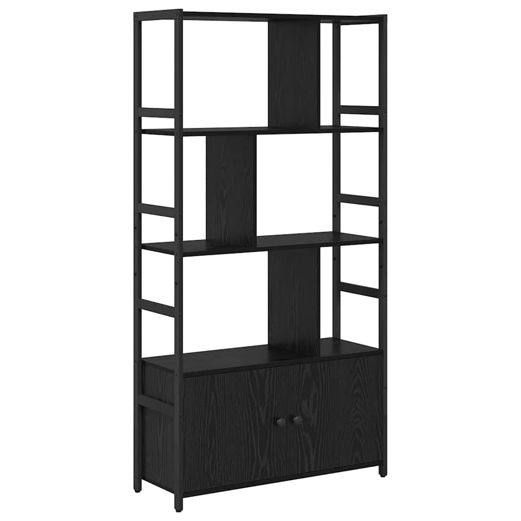 vidaXL Półka na książki Czarny Dąb 80 x 30 x 155,5 cm