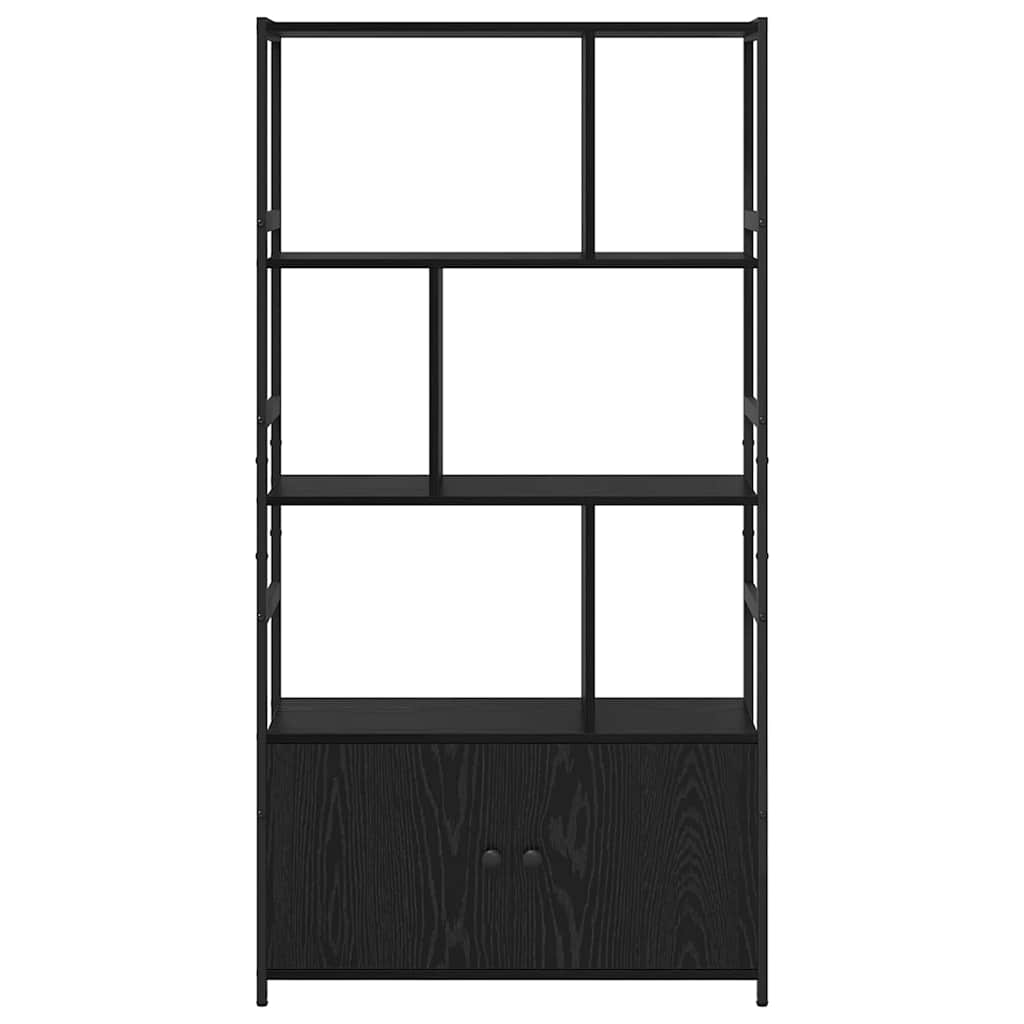 vidaXL Półka na książki Czarny Dąb 80 x 30 x 155,5 cm
