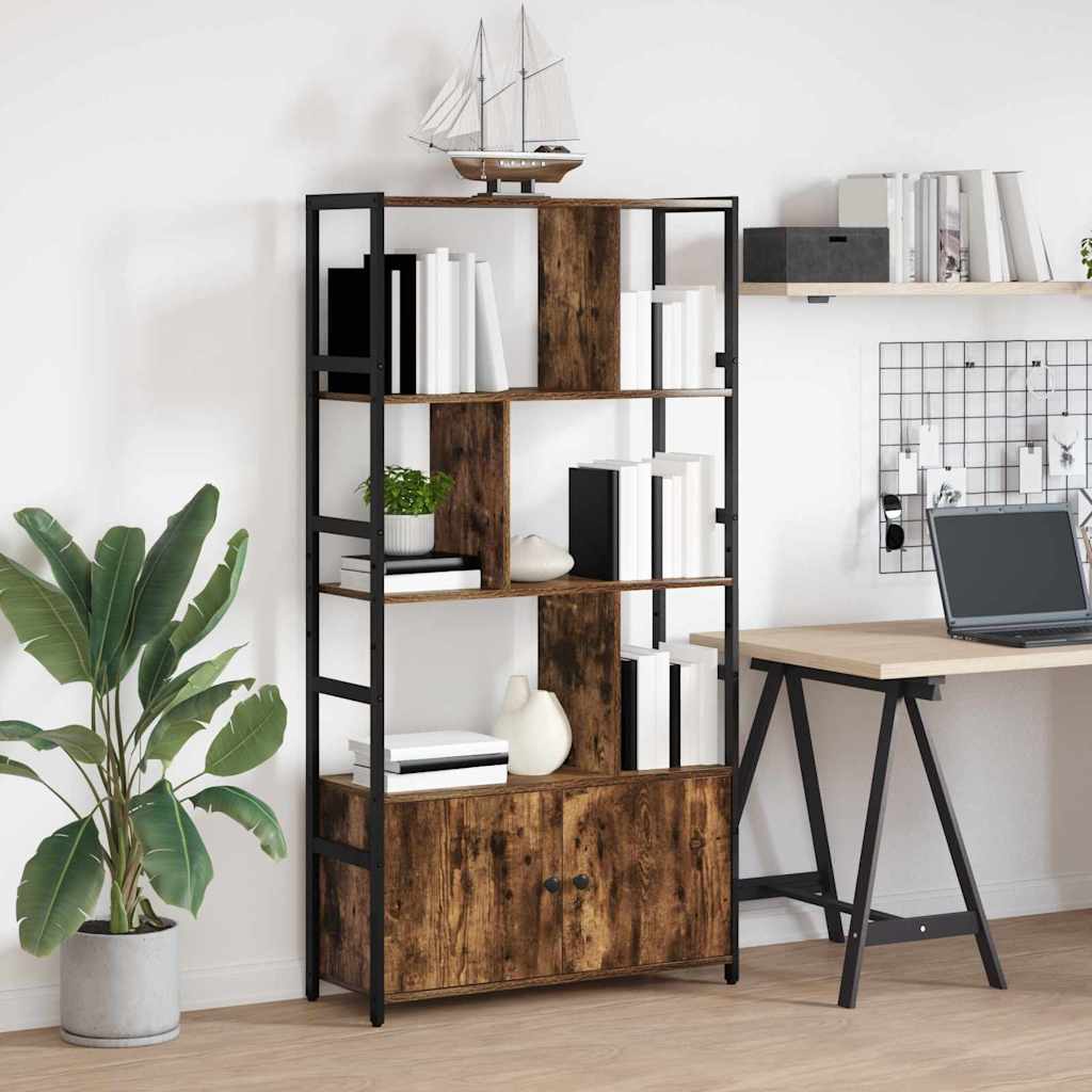 vidaXL Półka na książki Dąb wędzony 80 x 30 x 155,5 cm