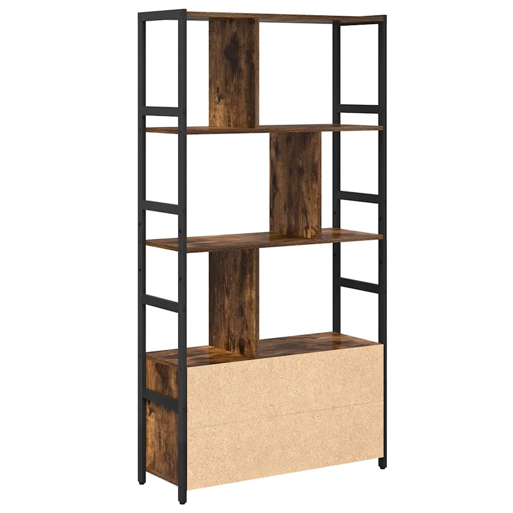 vidaXL Półka na książki Dąb wędzony 80 x 30 x 155,5 cm