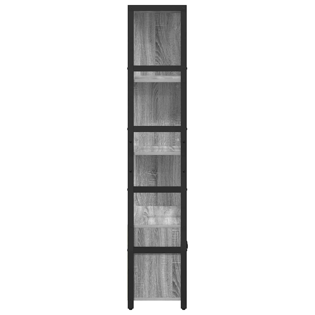 vidaXL Półka na książki Szary dąb sonoma 80 x 30 x 155,5 cm