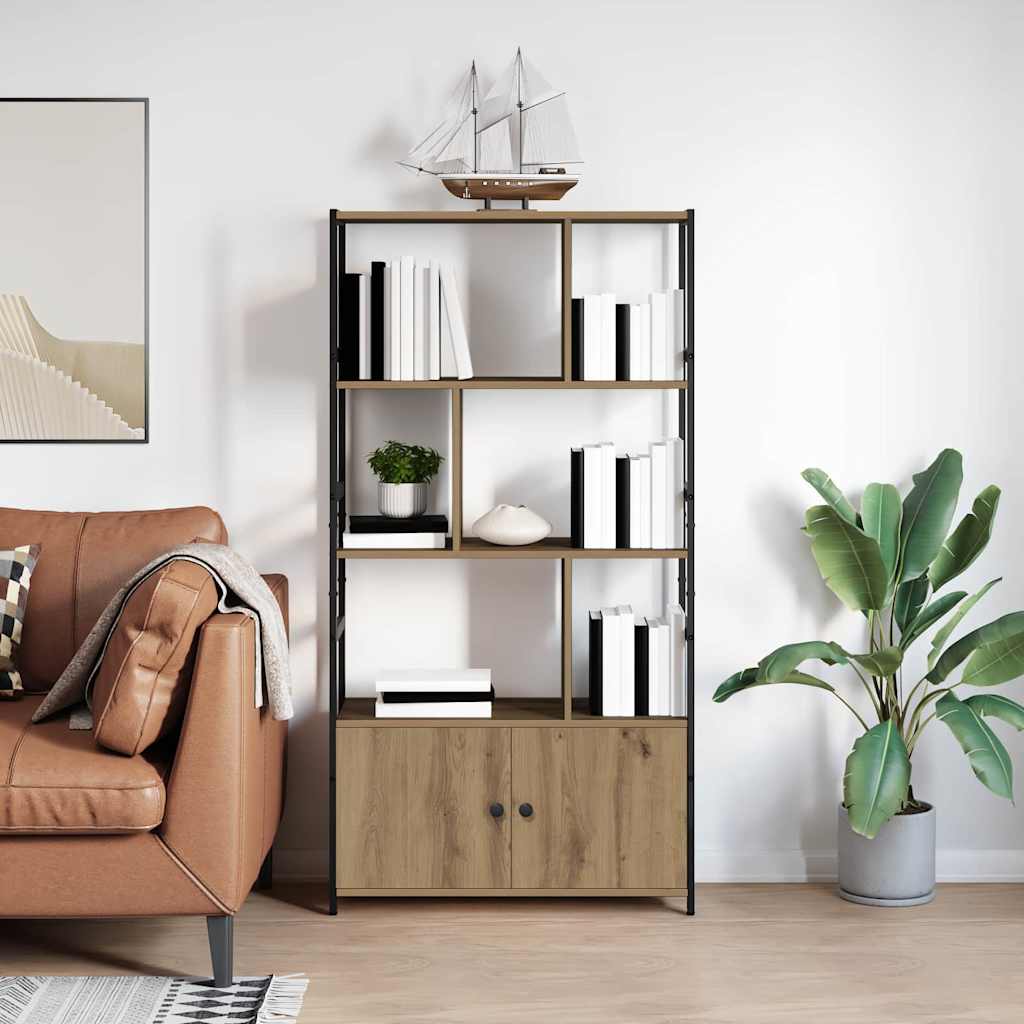 vidaXL Półka na książki Dąb rzemieślniczy 80 x 30 x 155,5 cm