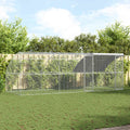 vidaXL Klatka dla kur 3 pcs Srebrny 600 x 200 x 200 cm Stal i PE