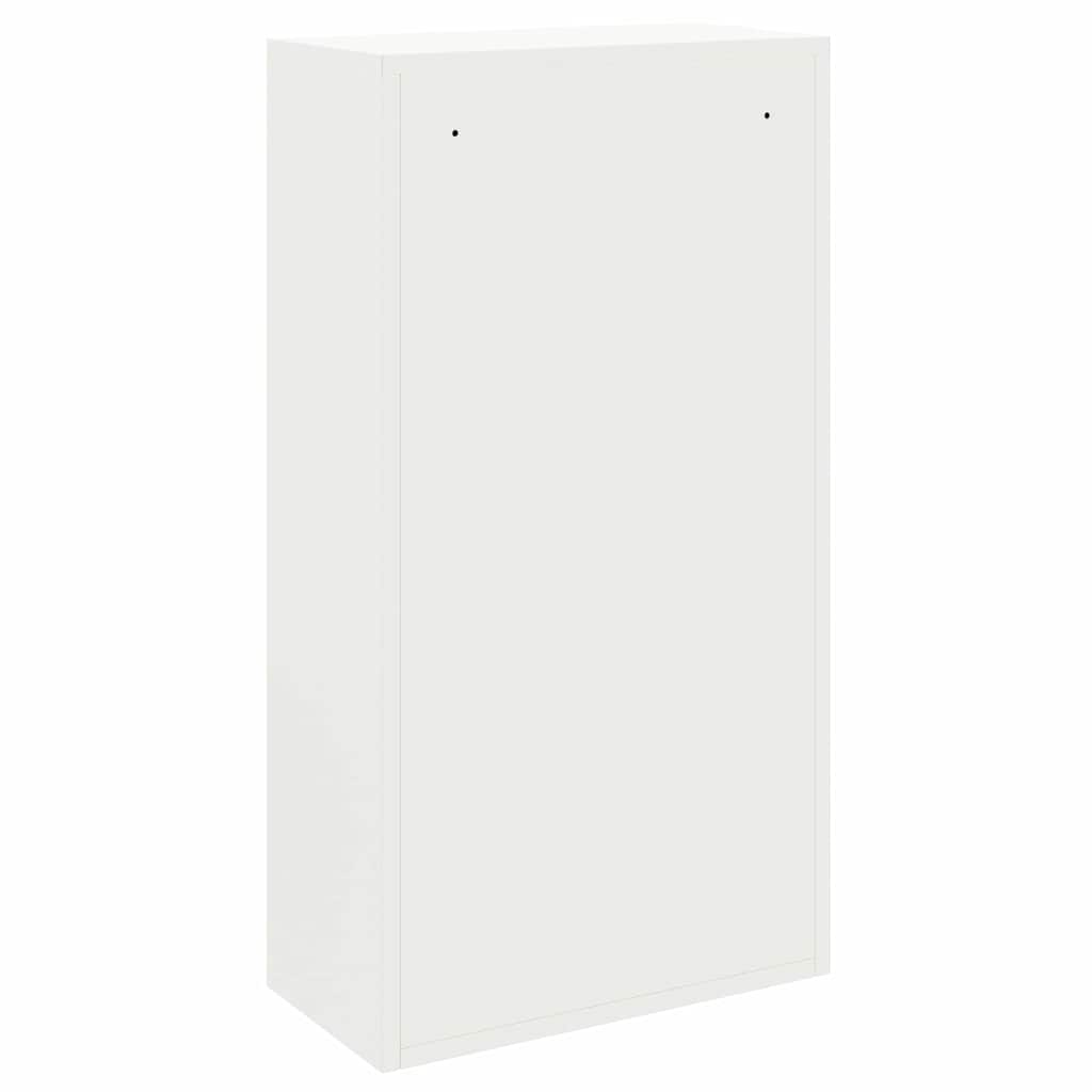 vidaXL Skrzynka na przesyłki z drzwiami Biały 44 x 22 x 82 cm Stal