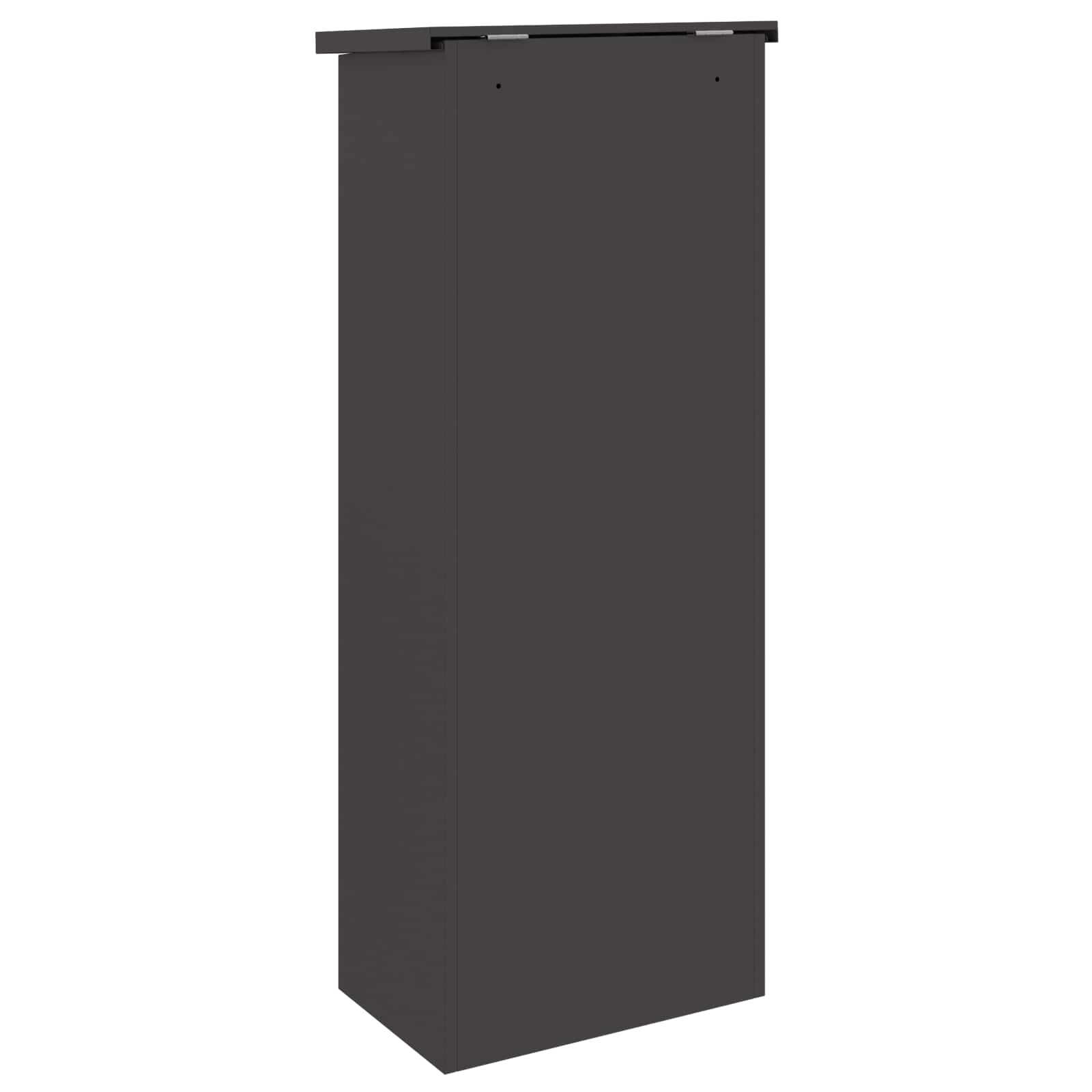 vidaXL Skrzynka na przesyłki Czarny 44,5 x 29 x 110,5 cm Stal