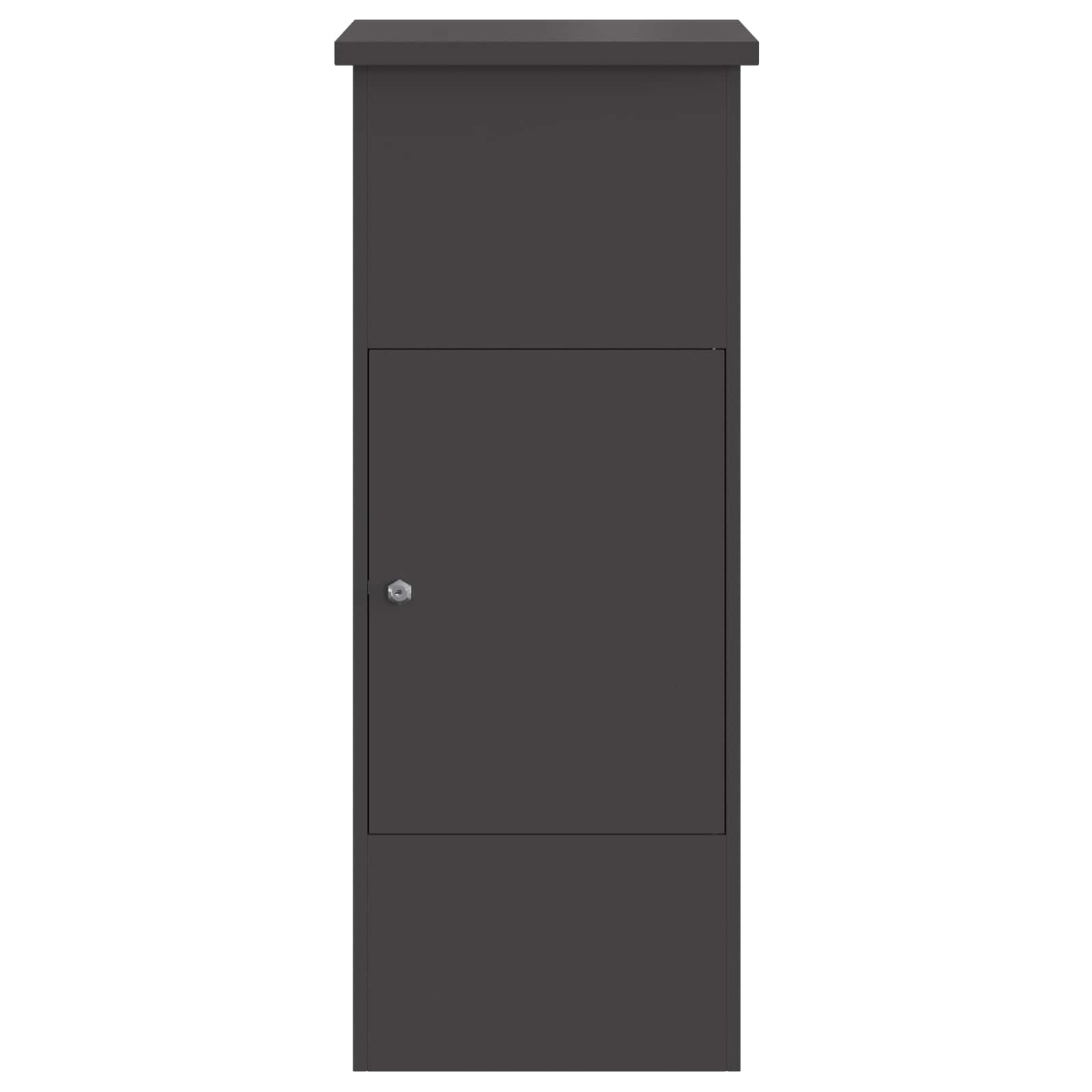 vidaXL Skrzynka na przesyłki Czarny 44,5 x 29 x 110,5 cm Stal