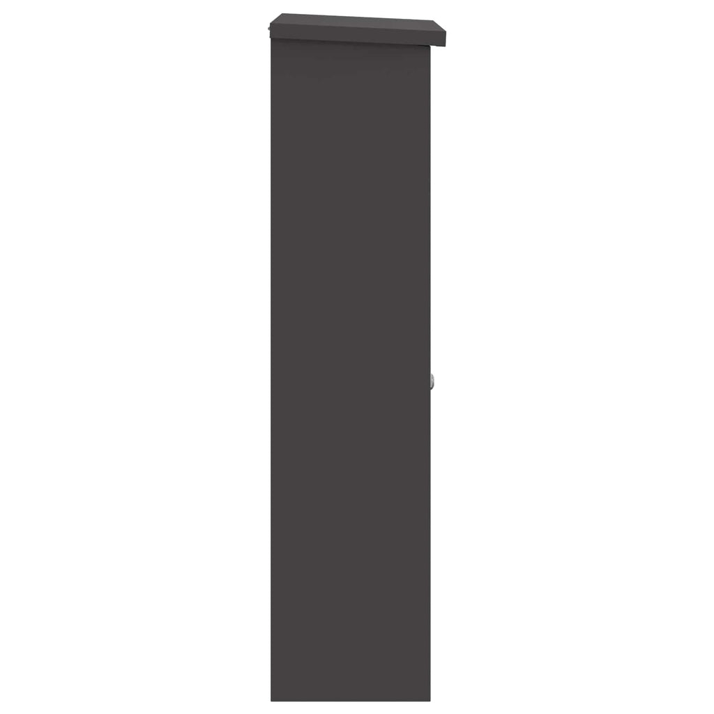 vidaXL Skrzynka na przesyłki Czarny 44,5 x 29 x 110,5 cm Stal