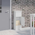 vidaXL Skrzynka na przesyłki Z blokadą Biały 44,5 x 29 x 110,5 cm Stal