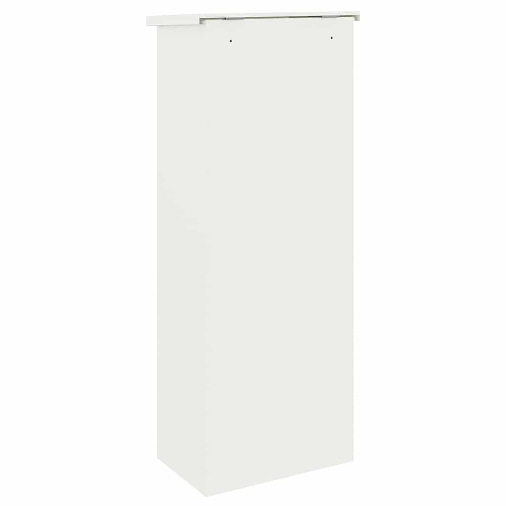 vidaXL Skrzynka na przesyłki Z blokadą Biały 44,5 x 29 x 110,5 cm Stal